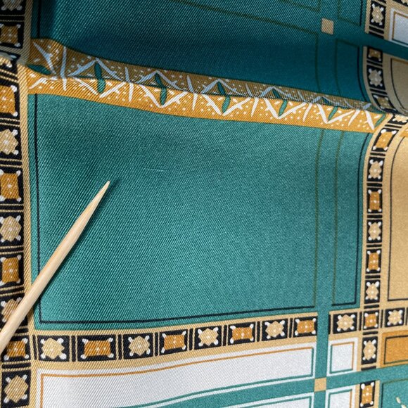 Vintage Christian Dior Silk Scarf – Geometric Tile Print - Picture 13 of 15